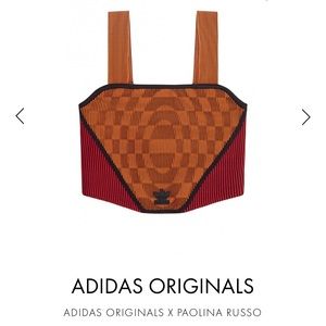 Adidas Paolina Russo knit logo corset top